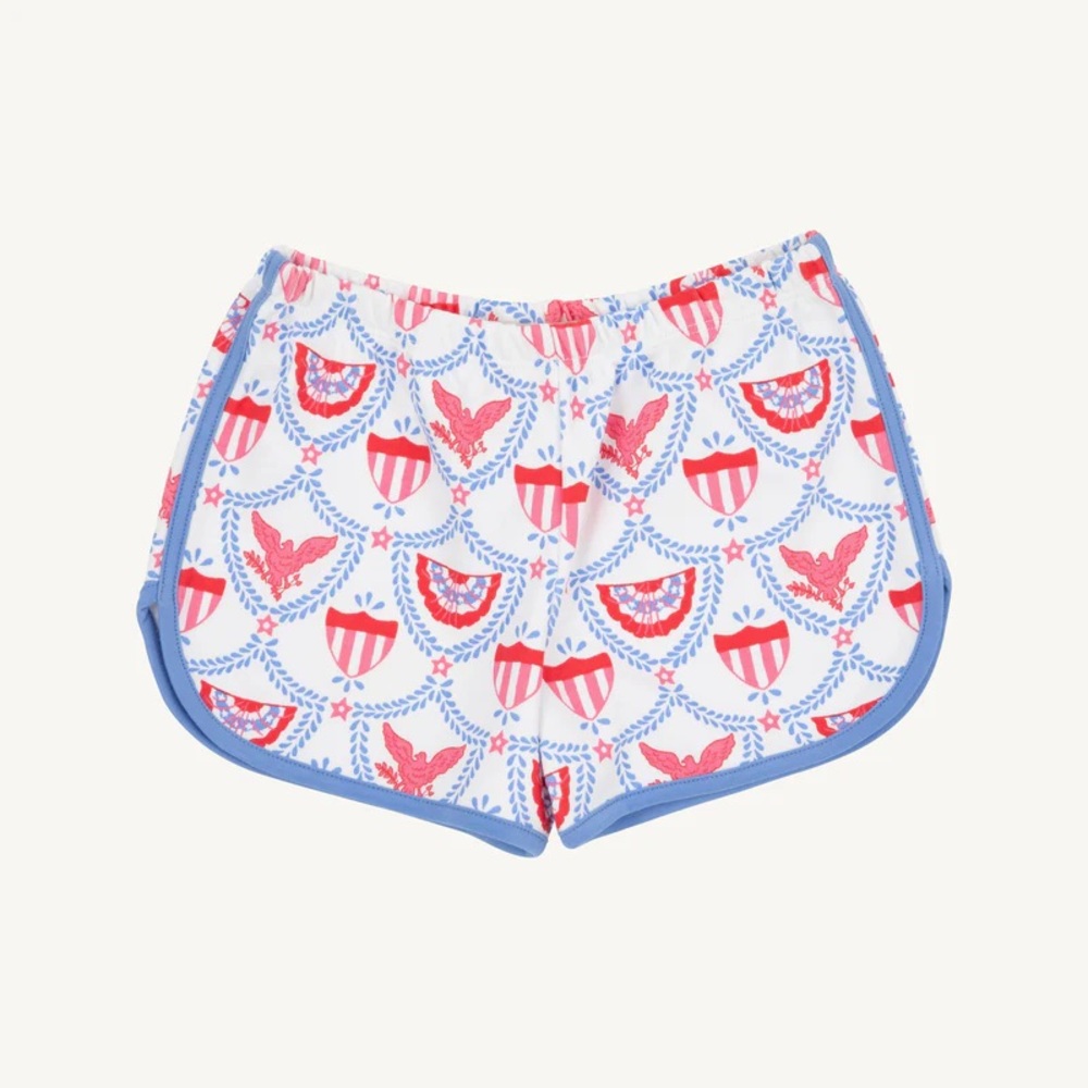 NWT Beaufort Bonnet Company Patriotic Cheryl Shorts American swag Barbados blue